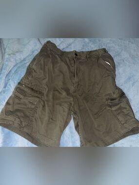 Men's Cargo Jean Shorts - Olive Green